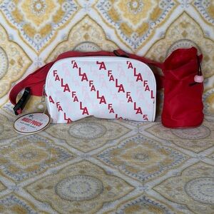 NWT Red and White FALA Crossbody Bag with Water Bottle Pouch